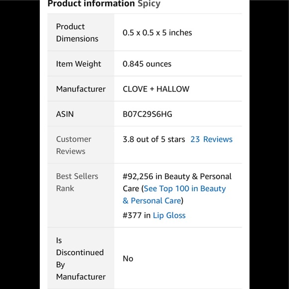 💯CLOVE + HALLOW Lip Glaze in Spicy color🌟 - Picture 14 of 14